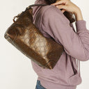 Gucci Bronze Metallic Guccissima Leather Heart-Bit Hobo Bag