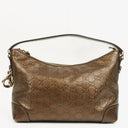 Gucci Bronze Metallic Guccissima Leather Heart-Bit Hobo Bag