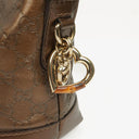 Gucci Bronze Metallic Guccissima Leather Heart-Bit Hobo Bag
