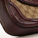 Gucci Brown GG Canvas Medium New Convertible Bamboo Top Handle Bag