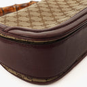 Gucci Brown GG Canvas Medium New Convertible Bamboo Top Handle Bag