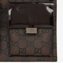 Gucci Brown GG Nylon Double Pocket Shoulder Bag