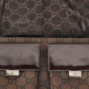 Gucci Brown GG Nylon Double Pocket Shoulder Bag