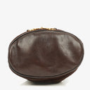 Gucci Brown Leather And Suede Horsebit Chain Drawstring Bucket Bag