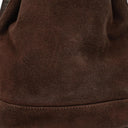 Gucci Brown Leather And Suede Horsebit Chain Drawstring Bucket Bag