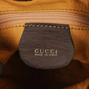 Gucci Brown Leather And Suede Horsebit Chain Drawstring Bucket Bag