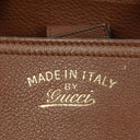 Gucci Brown Pebbled Calfskin Medium Bamboo Shopper Tote Bag