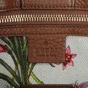 Gucci Brown Pebbled Calfskin Medium Bamboo Shopper Tote Bag