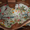 Gucci Brown Pebbled Calfskin Medium Bamboo Shopper Tote Bag
