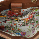 Gucci Brown Pebbled Calfskin Medium Bamboo Shopper Tote Bag