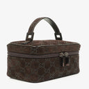Gucci Brown Suede GG Vanity Bag