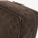 Gucci Brown Suede GG Vanity Bag
