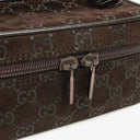 Gucci Brown Suede GG Vanity Bag
