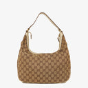Gucci Charmy Beige GG Canvas Hobo Bag