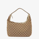 Gucci Charmy Beige GG Canvas Hobo Bag