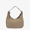 Gucci Charmy Beige GG Canvas Hobo Bag