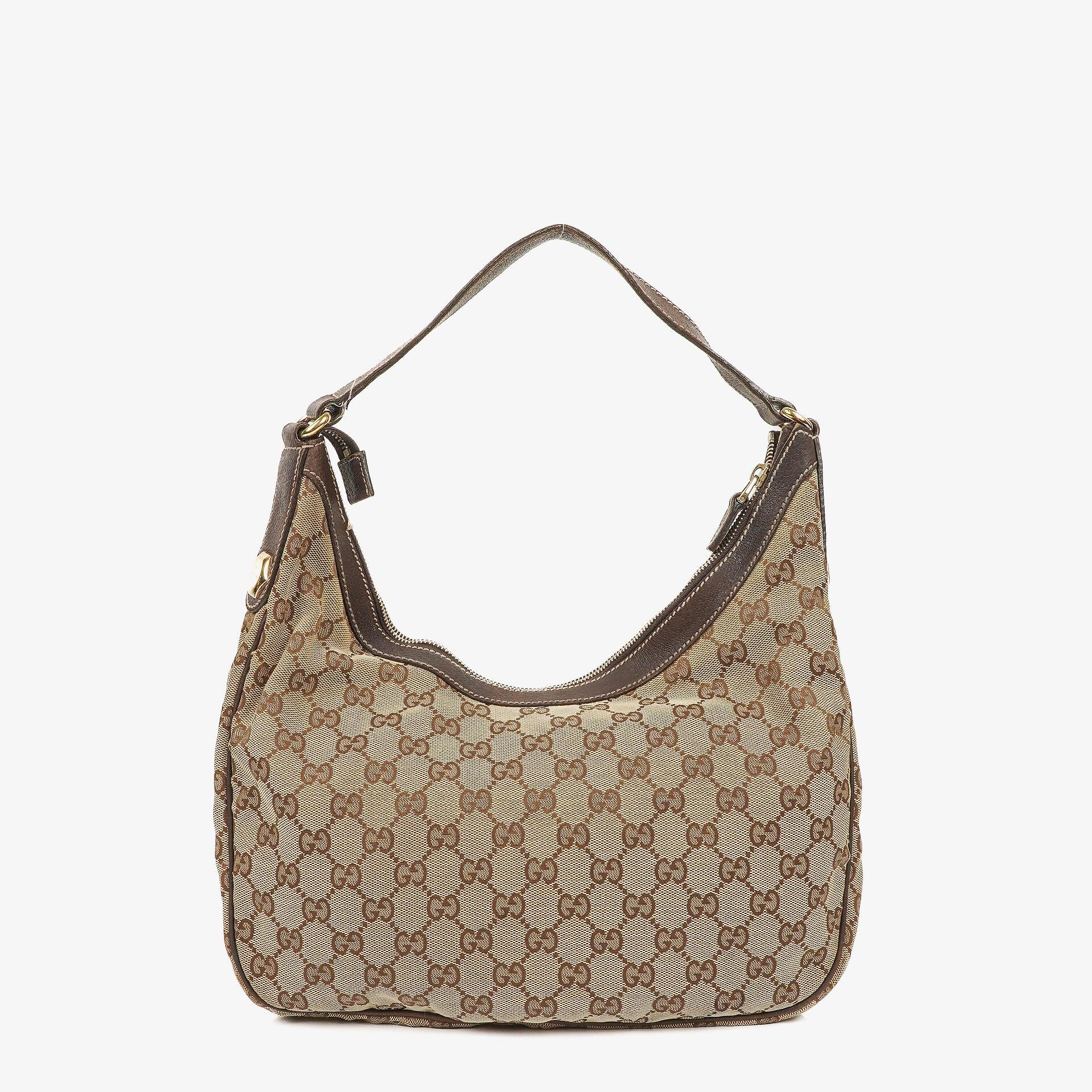 Gucci Charmy Beige GG Canvas Hobo Bag