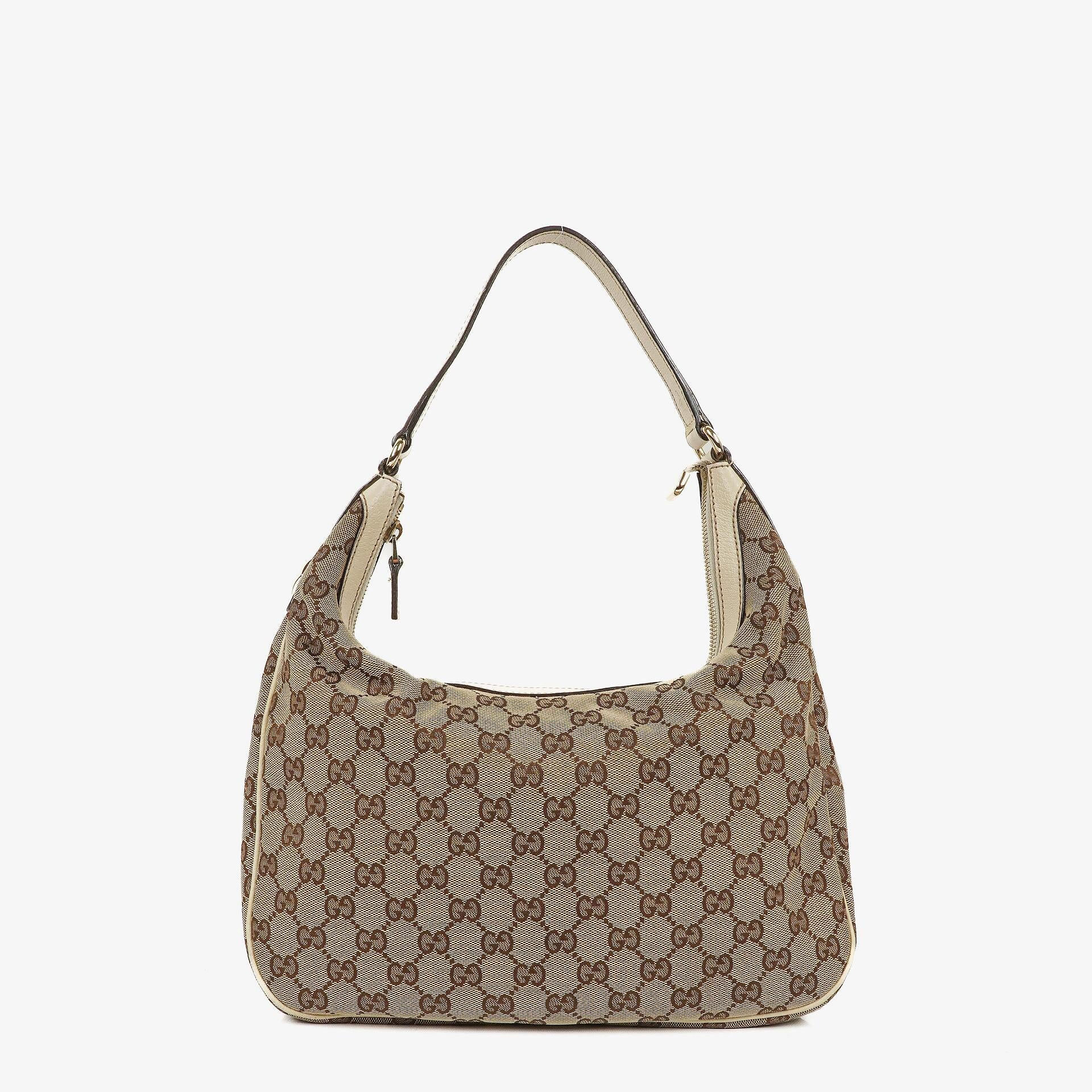 Gucci Charmy Beige GG Canvas Hobo Bag