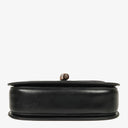 Gucci Convertible Bamboo Top Handle Black Leather Bag