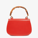 Gucci Convertible Bamboo Top Handle Red Leather Bag