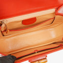 Gucci Convertible Bamboo Top Handle Red Leather Bag