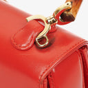 Gucci Convertible Bamboo Top Handle Red Leather Bag