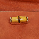 Gucci Coral Pebbled Calfskin Medium New Convertible Bamboo Top Handle Bag