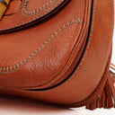 Gucci Coral Pebbled Calfskin Medium New Convertible Bamboo Top Handle Bag