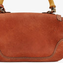 Gucci Coral Pebbled Calfskin Medium New Convertible Bamboo Top Handle Bag