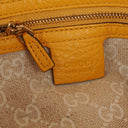 Gucci Diana Bamboo Handle Yellow Pebbled Leather Shoulder Bag