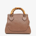 Gucci Diana Bamboo Top Handle Black Pebbled Leather Tote Bag