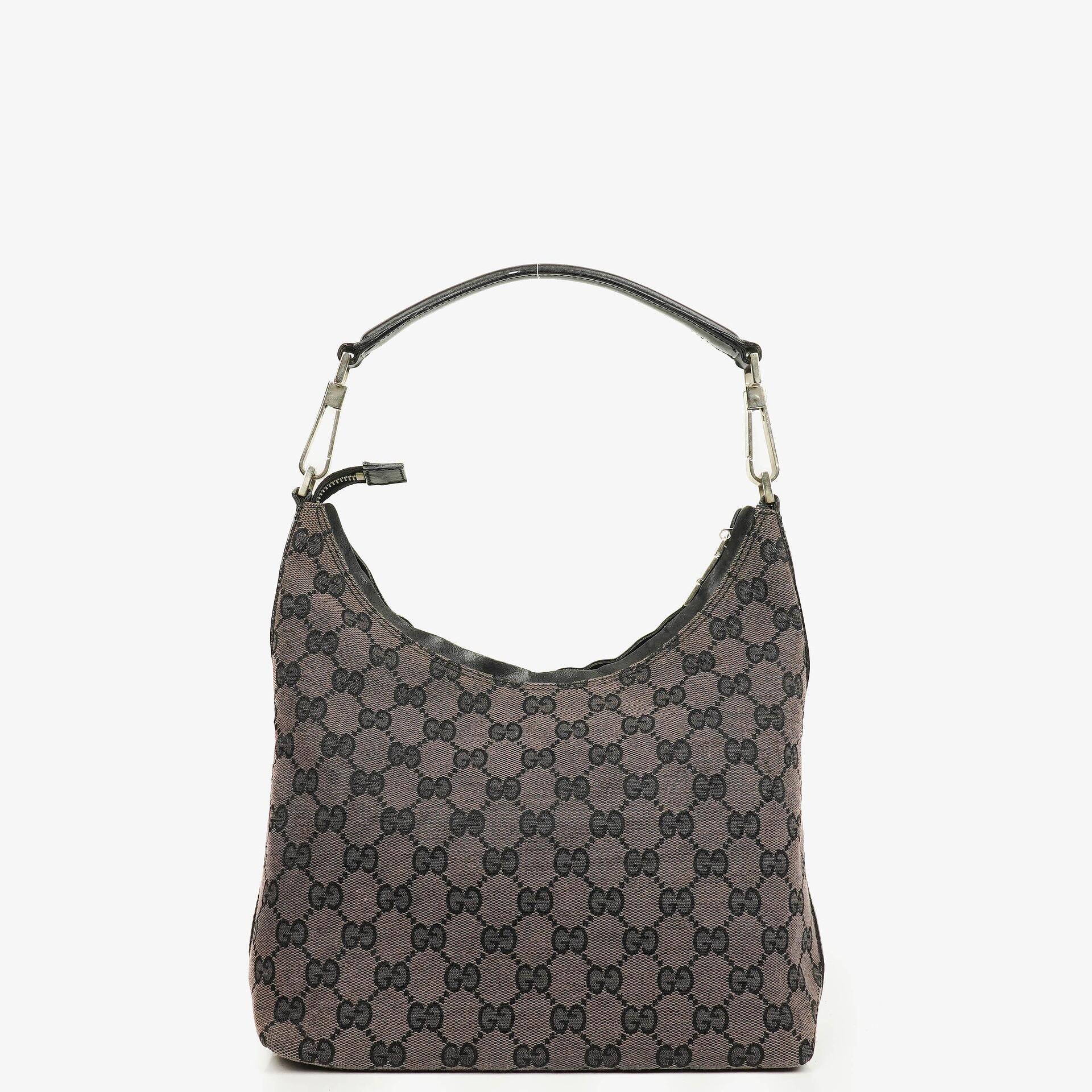 Gucci GG Canvas And Leather Shoulder Hobo Bag