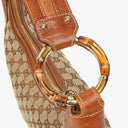 Gucci GG Canvas Bamboo Ring Hobo Bag