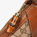 Gucci GG Canvas Bamboo Ring Hobo Bag