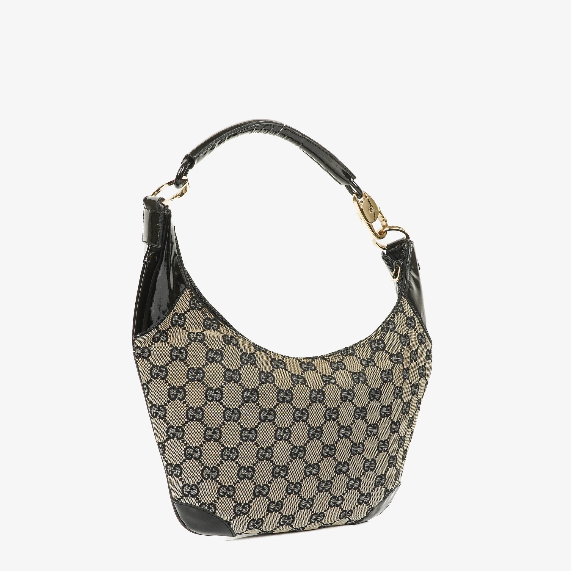 Gucci GG Canvas Handle Ring Hobo Bag