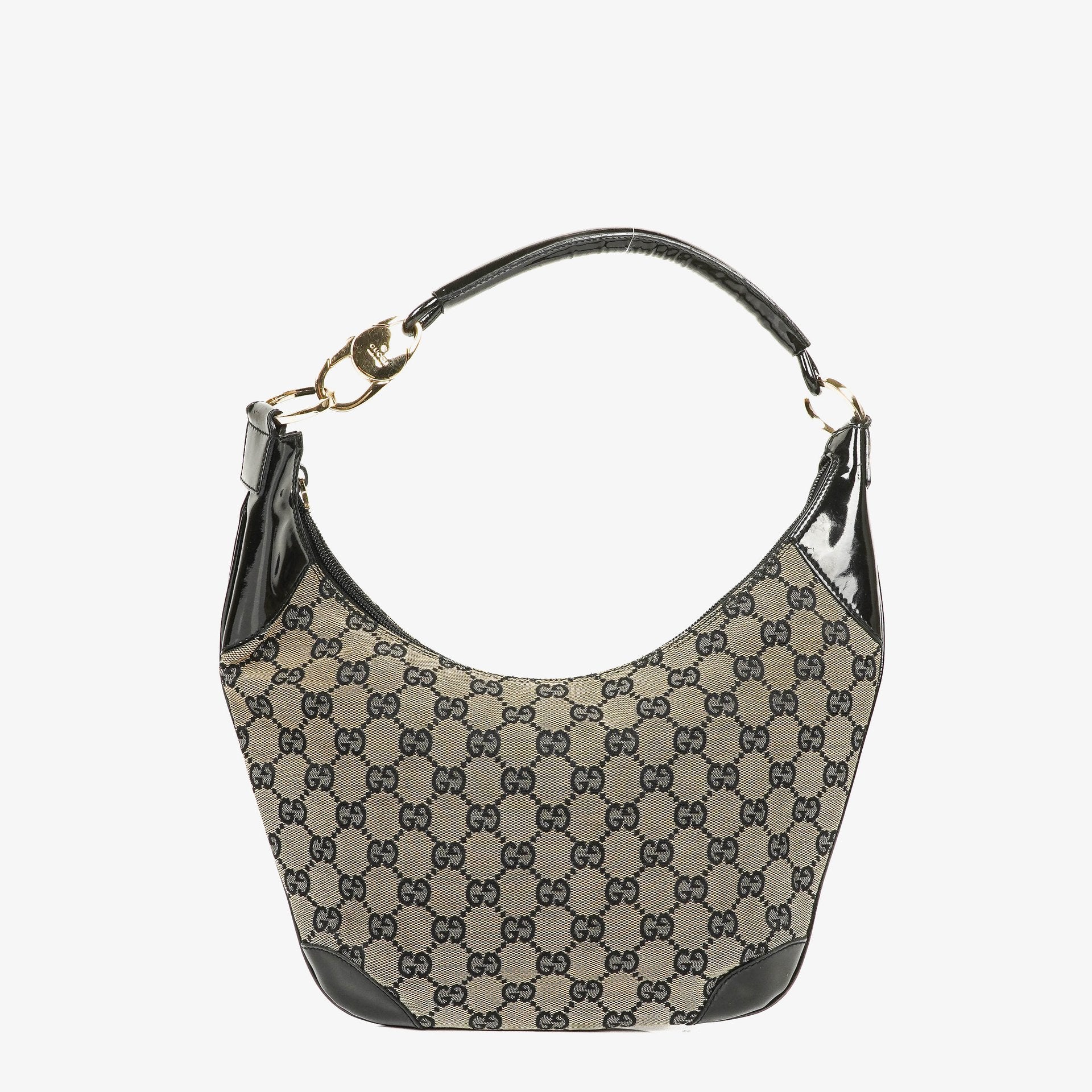 Gucci GG Canvas Handle Ring Hobo Bag