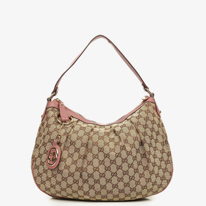 Borsa a Spalla Gucci Sukey Media in Tela GG