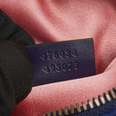 Gucci GG Marmont Matelasse Cobalt Blue Velvet Belt Bag 85 34