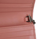 Gucci GG Marmont Small Wallet on Chain Pink Leather Silver-Tone Hardware
