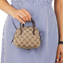Gucci GG Monogram Beige And Brown Balthus Small Cosmetic Pouch