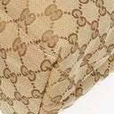 Gucci GG Monogram Canvas Beige Bamboo Top Handle Bag