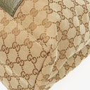 Gucci GG Monogram Canvas Beige Bamboo Top Handle Bag