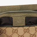 Gucci GG Monogram Canvas Beige Bamboo Top Handle Bag