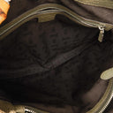 Gucci GG Monogram Canvas Beige Bamboo Top Handle Bag