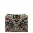 Gucci Dionysus GG Supreme Lightning Embroidered Medium Shoulder Bag