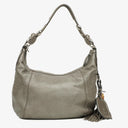 Gucci Grey Pebbled Calfskin Horsebit Hobo