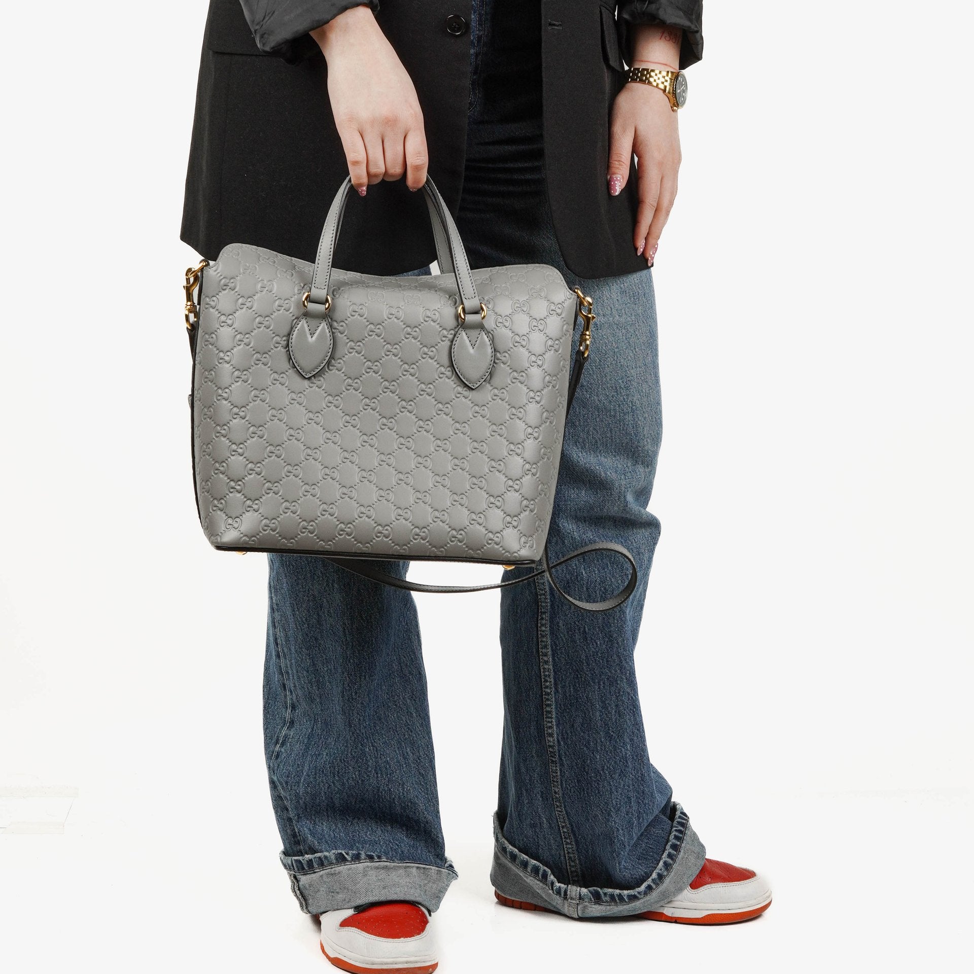 Gucci Guccissima Linea A Foldover Tote