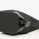 Gucci Hobo Shoulder Bag in GG Canvas and Patent Leather Black
