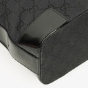 Gucci Hobo Shoulder Bag in GG Canvas and Patent Leather Black