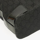 Gucci Hobo Shoulder Bag in GG Canvas and Patent Leather Black